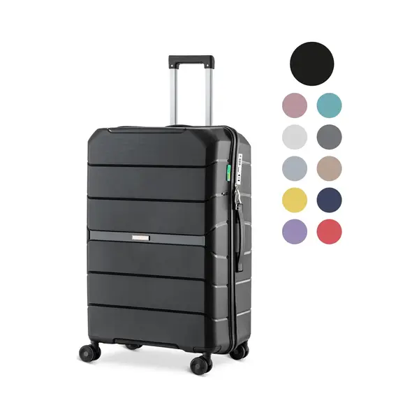 Skycases Urban Adventurer - Handgepäckkoffer - Zahlenschloss - 44x27x66cm - 44L - Reisekoffer Mit Kofferschloss - Spinnerrollen - Schwarz thumbnail