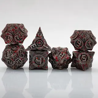 Joyadice Joya Dice® Polydice Dobbelsteen Set Geschikt Voor Rollenspellen Zoals Dungeons And Dragons D&D DnD | Dobbelstenen Set | Dice Set | Metal Dice 7 Stuks