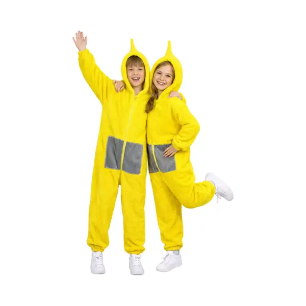 Joyakids® Tele Onesie Laa Kinderen | Carnavalskleding Jongen & Meisje | Verkleedkleren Meisjes Jongens | Geel Verkleedkostuum Kids | Tubbie Kostuum thumbnail