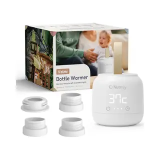 Numsy Velmi Draagbare Flessenwarmer Onderweg - Draadloos - Incl 4 Adapters