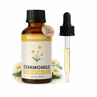 PureOil - Kamille Olie - 30ml - Etherische Olie - Voor Haar | Huid | Gezicht | Scalp | Nagels | Diffuser - 100% Puur, Natuurlijk & Vegan