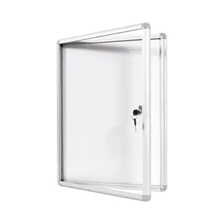 Aluanz Schaukasten Din 9 X A4 - Infokasten Mit Magnetischer Whiteboard-Rückwand, Notiztafel, Abschließbarer Plakatschaukasten Mit Schloss Für