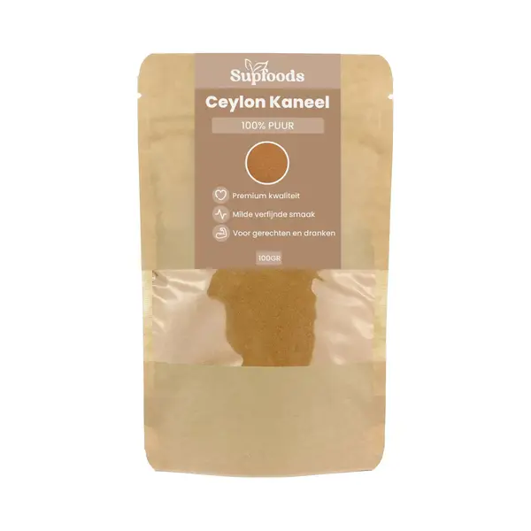Supfoods Ceylon Kaneel 100% Puur - 100gram - Ceylon Kaneel Poeder Voor Zowel Zoete Als Hartige Gerechten thumbnail