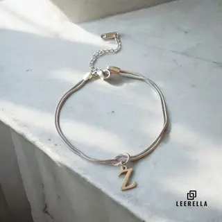 Leerella | Z | Stijlvolle Letter Armband Van Hoogwaardig Rvs In Zilverkleur Met Initialen – Perfect Voor Dames En Heren | Luxe Accessoire Met