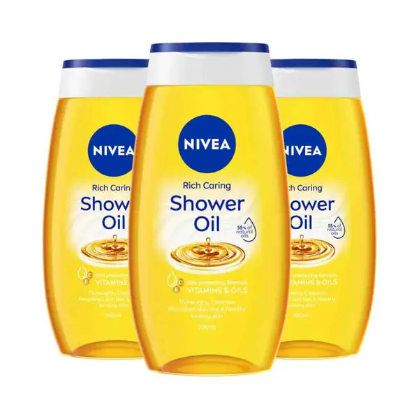 3x Nivea Doucheolie Rich Caring 200 Ml thumbnail