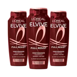 3x L'Oréal Elvive Full Resist Shampoo 250 Ml