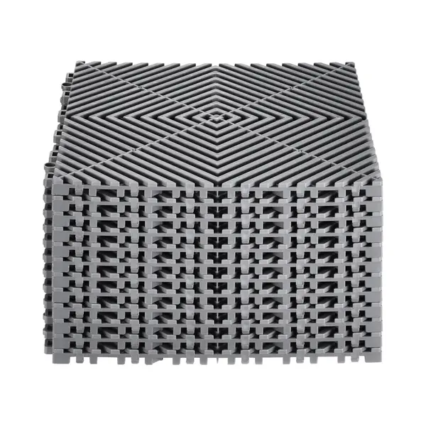 In Elkaar Grijpende Drainagematten – Modulair Kussensysteem, 30, 5 X 30, 5 Cm, 12 Stuks Antislip Grijze Pp-vloertegels Voor Drainage, Ideaal Voor thumbnail