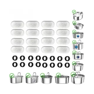 Live Livé® Katten Waterfontein Filters – 16 Stuks Koolstoffilter Set