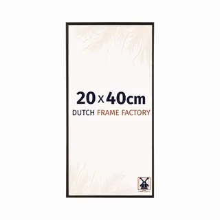 Dutch Frame Factory - Bilderrahmen 20x40 Cm - Antrazit - Bilderrhamen Aus Kunststoff Mit Antireflex Kunstglas - Fotorahmen 20x40 Cm - Easy