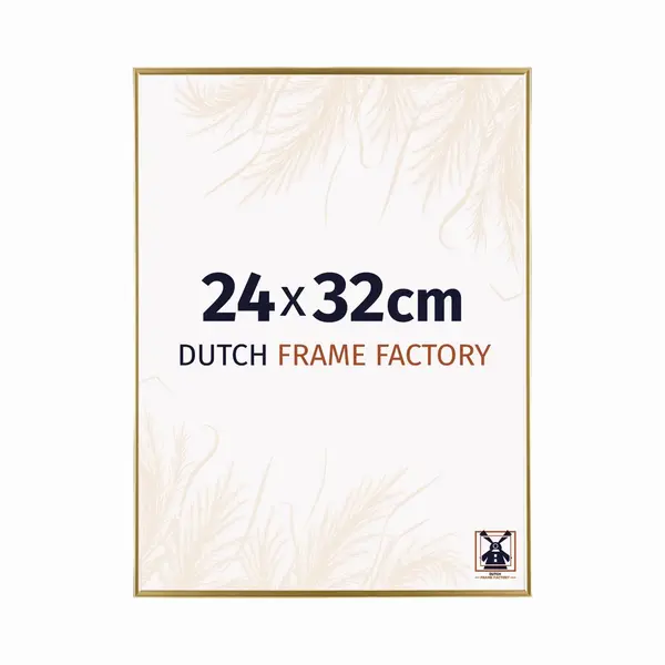 Dutch Frame Factory - Bilderrahmen 24x32 Cm - Gold - Bilderrhamen Aus Kunststoff Mit Antireflex Kunstglas - Fotorahmen 24x32 Cm - Easy thumbnail
