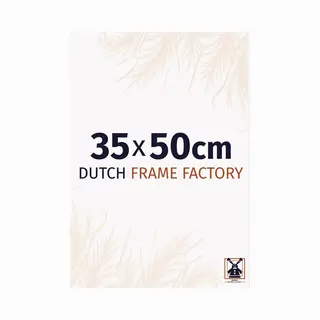 Dutch Frame Factory - Bilderrahmen 35x50 Cm - Weiß Hochglanz - Bilderrhamen Aus Kunststoff Mit Antireflex Kunstglas - Fotorahmen 35x50 Cm - Easy