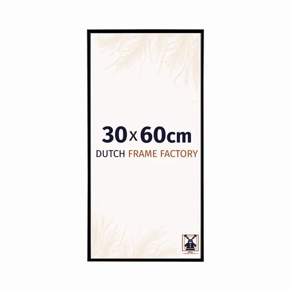 Dutch Frame Factory - Bilderrahmen 30x60 Cm - Schwarz Matt - Bilderrhamen Aus Kunststoff Mit Antireflex Kunstglas - Fotorahmen 30x60 Cm - Easy thumbnail