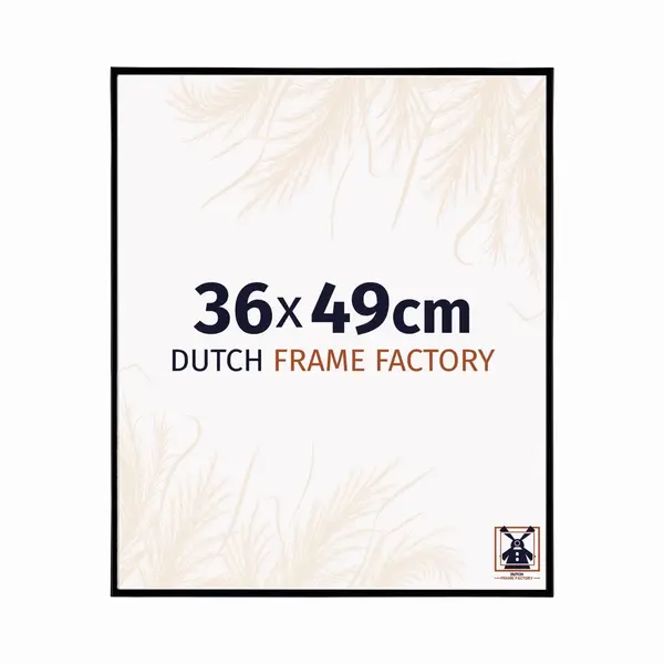 Dutch Frame Factory - Bilderrahmen 36x49 Cm - Schwarz Matt - Bilderrhamen Aus Kunststoff Mit Antireflex Kunstglas - Fotorahmen 36x49 Cm - Easy thumbnail