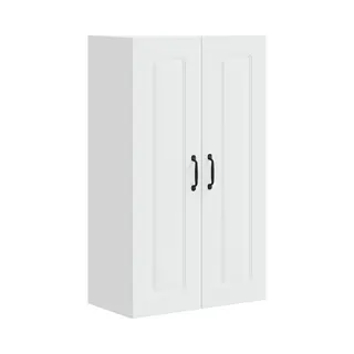 VidaXL Kitchen Wall Cabinet White 60 X 31 X 100 Cm Engineered Wood, Modern Rectangular Kitchen Cabinet, Ample Storage Wall-Mounted Unit, Contemporary
