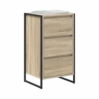 VidaXL Dressoir Met Lade Sonoma 42 X 36 X 75, 5 Cm Bewerkt Hout