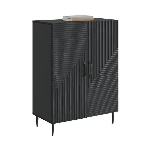 VidaXL Sideboard Schwarz 66 X 34, 5 X 89, 5 Cm Holzwerkstoff thumbnail