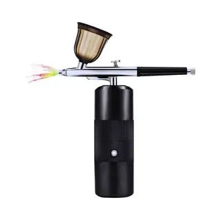 Myon Home Airbrush Set Draadloos Met Mini Compressor – 3 Snelheden – Oplaadbare 1200mAh Batterij – Inclusief 3 Reservoirs (5/20/40ml) – Voor Make-up,