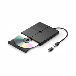Uply Externe Dvd Speler - Windows En Mac - Usb C En Usb 3.0 - Externe Dvd Speler Voor Laptop - Externe Dvd Speler En Brander - Cd