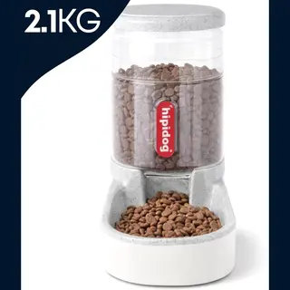 Hipi Dog® Voerdispenser - Grijs - 2.1KG Voer - Automatische Voerbak - Kat & Hond - Voerbak - Huisdier - Voerdispenser - Voerbakken - Voerbak Hond -