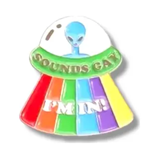 Kinky Pleasure Sounds Gay, I'm In – Regenboog Pin – Pride Speldje – Lgbt Accessoire
