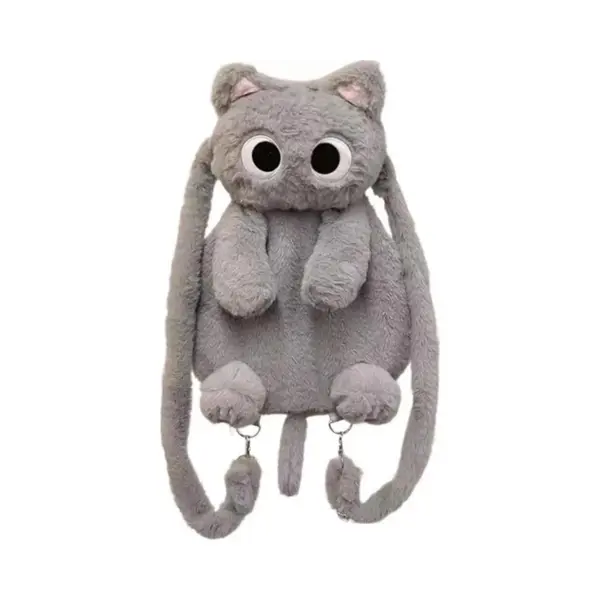 Kraftverdia Pluche Kat Rugzak Knuffel – Zachte Rugtas Kinder En Volwassen – 40cm thumbnail