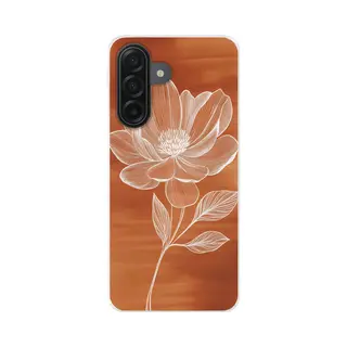 Telefoonhoesje Geschikt Voor Samsung Galaxy A17 Hoesje - Bloem - Minimalistisch - Wit - Siliconen Telefoonhoesje