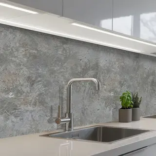 KitchenYeah Keuken Achterwand 150x80 Cm - Spatscherm Zelfklevend Stenen - Beton Print - Patronen - Muurbeschermer - Spatwand Fornuis