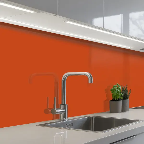 KitchenYeah Keuken Achterwand 500x60 Cm - Spatscherm Zelfklevend Sienna - Aarde - Kleuren - Effen - Muurbeschermer - Spatwand Fornuis thumbnail