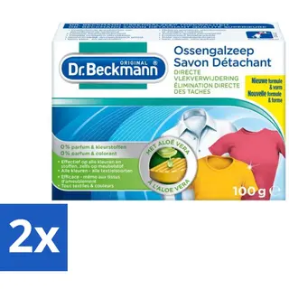 Dr. Beckmann 2 X Dr.Beckmann - Vlekkenverwijderaar - Ossengalzeep Met Aloë Vera - Witte En Gekleurde Was - 100g - Vlekkenverwijderaar - Vlekken Uit Kleding -