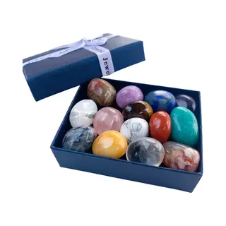 Goodli Edelstenen Set 14 Stuks In Luxe Doos - Handgemaakte Natuurstenen - Cadeau Voor Spirituele Liefhebbers - Chakra Stenen Set - Meditatie, Decoratie En