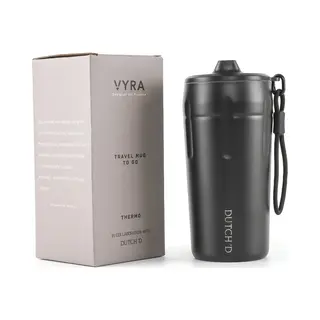 Dutch'D - Premium Thermosbeker - Zwart - 500ML - Rvs - Koffiebeker To Go - Theebeker - Travel Mug - Vyra