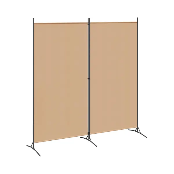 VidaXL 2-Panelen Kamerscherm Beige 175 X 180 Cm Stof thumbnail