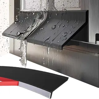Obosoe Zelfklevende Waterdichte Barrière Voor Buitenramen - Waterdichte Strip Voor Buitenramen, Rubberen Regenwatergoot, 135° Hoekontwerp Voor Efficiënte