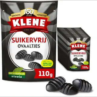 Klene Zoute Ovaaltjes - Drop - Zout - Suikervrij - 12x110gr
