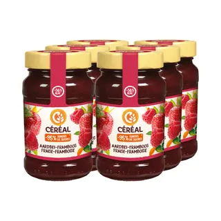 6x Céréal Jam Aardbei&Framboos 270 Gr