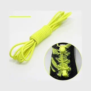 Lock Veters | Ronde Elastische Schoenveters - Elastische Veters - Hardlopen | Schoenveters | Laces | Geel