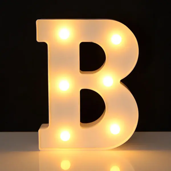Lichtgevende Letter B - 16 Cm - Wit - Led thumbnail