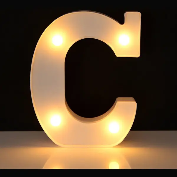 Lichtgevende Letter C - 16 Cm - Wit - Led thumbnail
