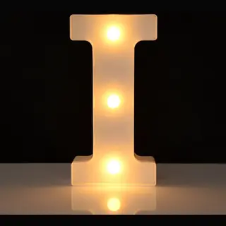 Lichtgevende Letter I - 16 Cm - Wit - Led