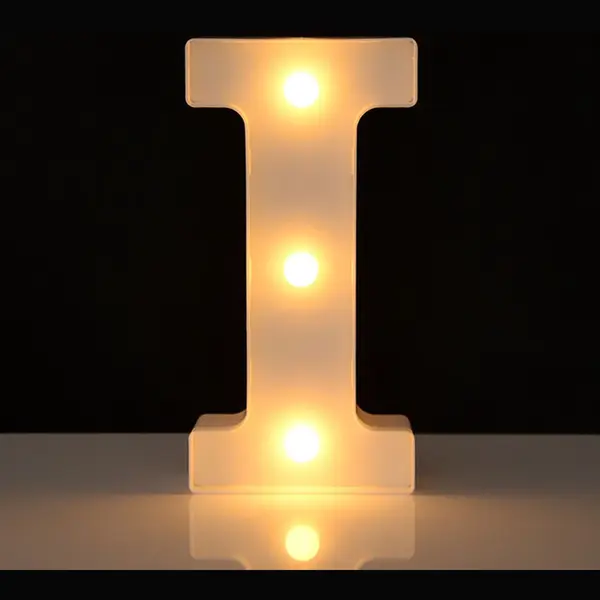 Lichtgevende Letter I - 16 Cm - Wit - Led thumbnail