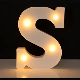 Lichtgevende Letter S - 16 Cm - Wit - Led