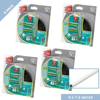 Ellen Tochtband - D-profiel - 8 X 6 Mm - 30 Mtr - Wit