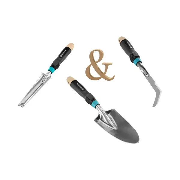 Gardena EcoLine Tuingereedschap Set – Onkruidsteker + Tuinschepje + Voegenkrabber – Duurzaam - Premium Handset thumbnail