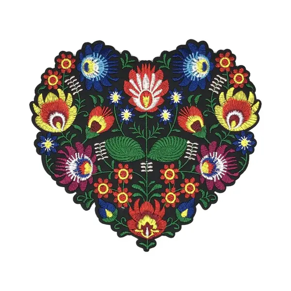 Lychee Bloemen Flower Power Hart Xl Strijk Embleem Patch 20.5 Cm / 18.3 Cm / Multicolor thumbnail
