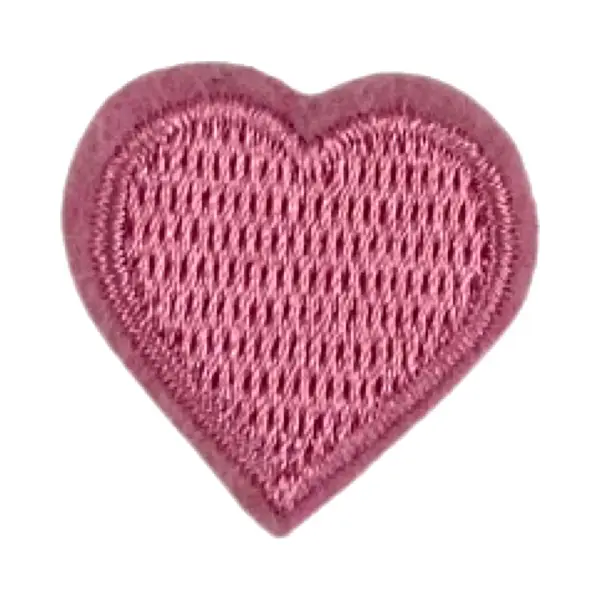 Hart Hartje Strijk Embleem Patch Applicatie Roze Small 2.3 Cm / 2.3 Cm / Roze thumbnail