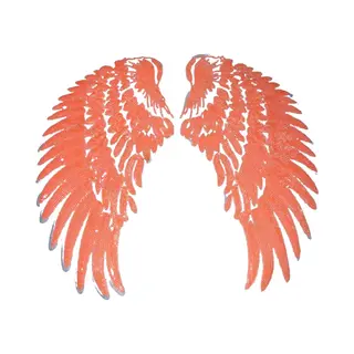 Vleugel Engel Paillette Vleugels Xxl Strijk Embleem Patch Set Oranje 17 Cm / 34 Cm / Oranje