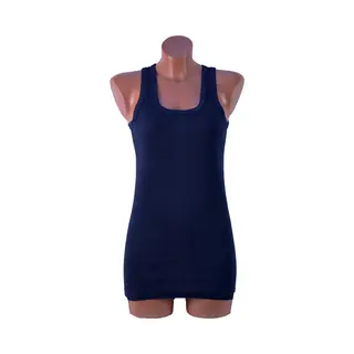 Donex 2 Pack Dames Hemd - Extre Lang - 100% Katoen - Marineblauw - Maat L