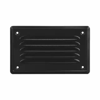 Kaia Ventilatierooster Zwart - Rechthoekig Luchtrooster - Ventilatie Rooster - Schoepenrooster - 16, 5 X 10 Cm Buitenzijde - Incl. Gaas
