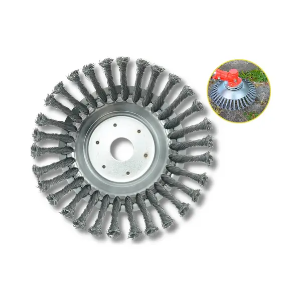 Onkruidborstel Voor Bosmaaier | 20 Cm Staalborstel | Universele Onkruidborstel Onkruidverwijderaar - Voegenborstel - Grastrimmer thumbnail