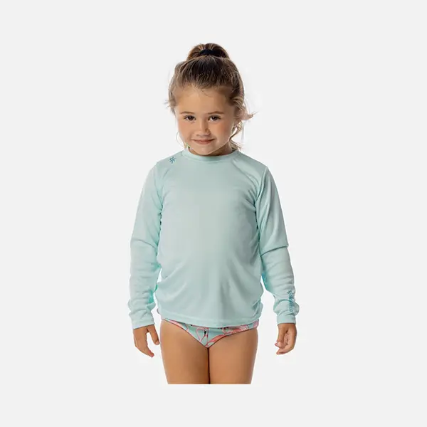 Skinshield By Vapor Apparel - Factor 50+ Uv-zonbeschermend Toddler Performance T-Shirt, Unisex, Arctic Blue, Lichtblauw Lange Mouwen - 98 -3T thumbnail